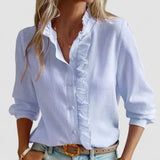 Edith | Bluză sofisticată cu volane romantice