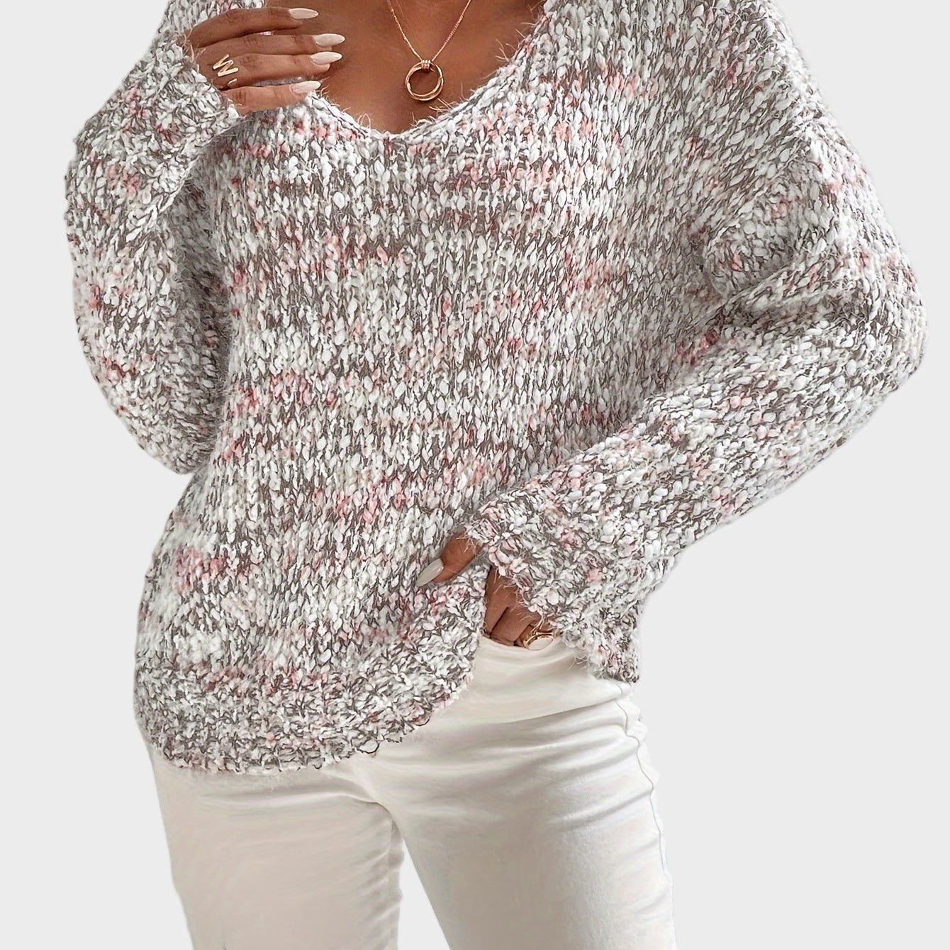 Chryselda - Pulover Casual Cu Mâneci