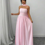 Alessia – Rochie de Damă Maxi Elegantă Sculptată Fără Bretele