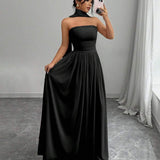 Alessia – Rochie de Damă Maxi Elegantă Sculptată Fără Bretele