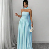 Alessia – Rochie de Damă Maxi Elegantă Sculptată Fără Bretele