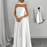 Alessia – Rochie de Damă Maxi Elegantă Sculptată Fără Bretele