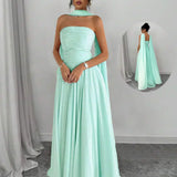 Alessia – Rochie de Damă Maxi Elegantă Sculptată Fără Bretele