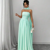 Alessia – Rochie de Damă Maxi Elegantă Sculptată Fără Bretele