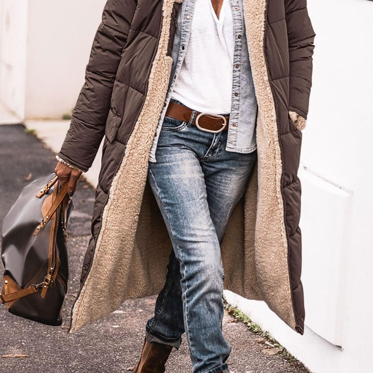 Lena – Palton de Damă Elegant Lung Reversibil