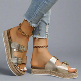 Elfriede | Sandale din piele premium strălucitoare