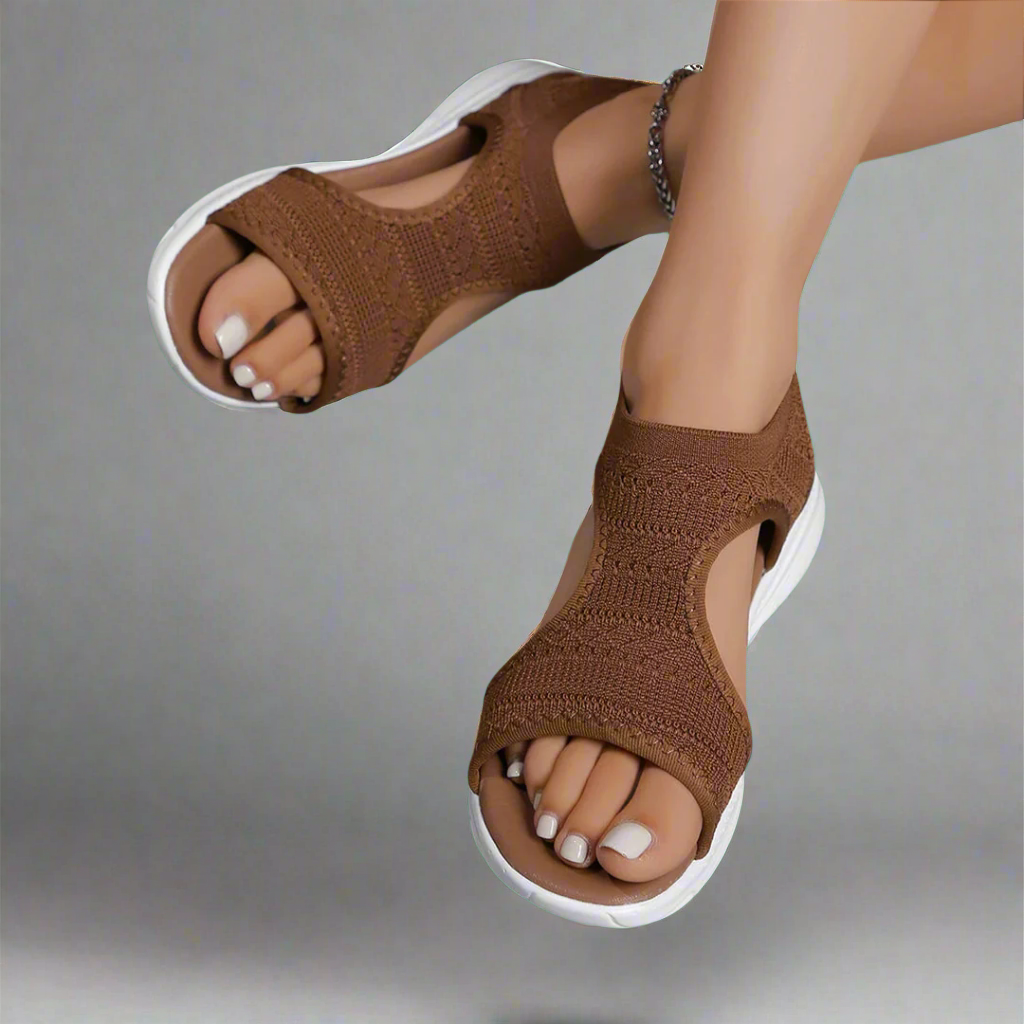 Amelie | Sandale din piele ecologică, realizate manual, cu toc înalt din materiale premium