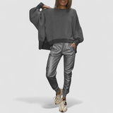 Tomasa - Set Pulover și Jogger din Satin