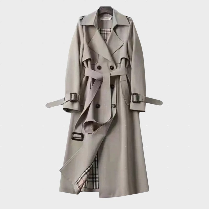 Amoura - Trench Coat cu Curea, Clasic și Elegant
