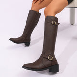 Sara – Cizme de Damă Până la Genunchi Stil Călărie