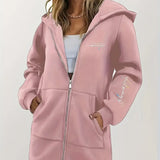 Angeleen - Jachetă Cu Glugă Si Fermoar