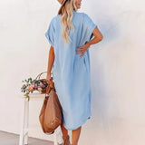 Béatrice - Rochie Camasa cu Buzunare