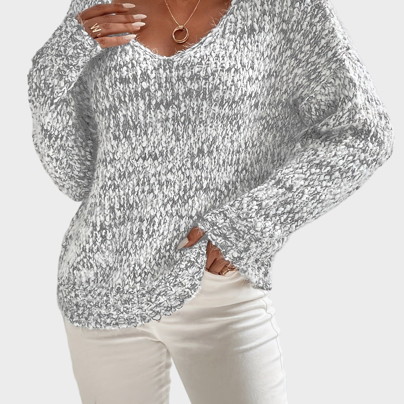 Chryselda - Pulover Casual Cu Mâneci