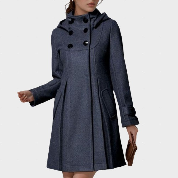 Mirela - Jachetă Stilată cu Buzunare și Glugă