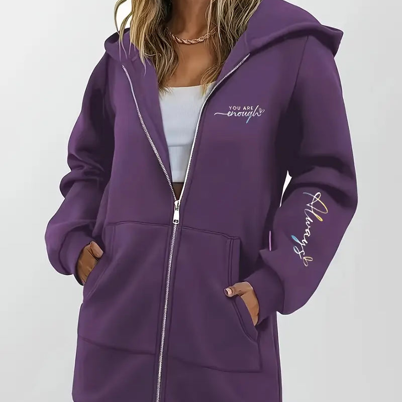 Angeleen - Jachetă Cu Glugă Si Fermoar