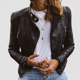 Santana – Jachetă de Damă Elegantă din Piele Neagră