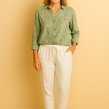 Avril | Bluză sofisticată cu imprimeuri playful