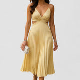 Alina – Rochie Midi de Damă Elegantă Plissată