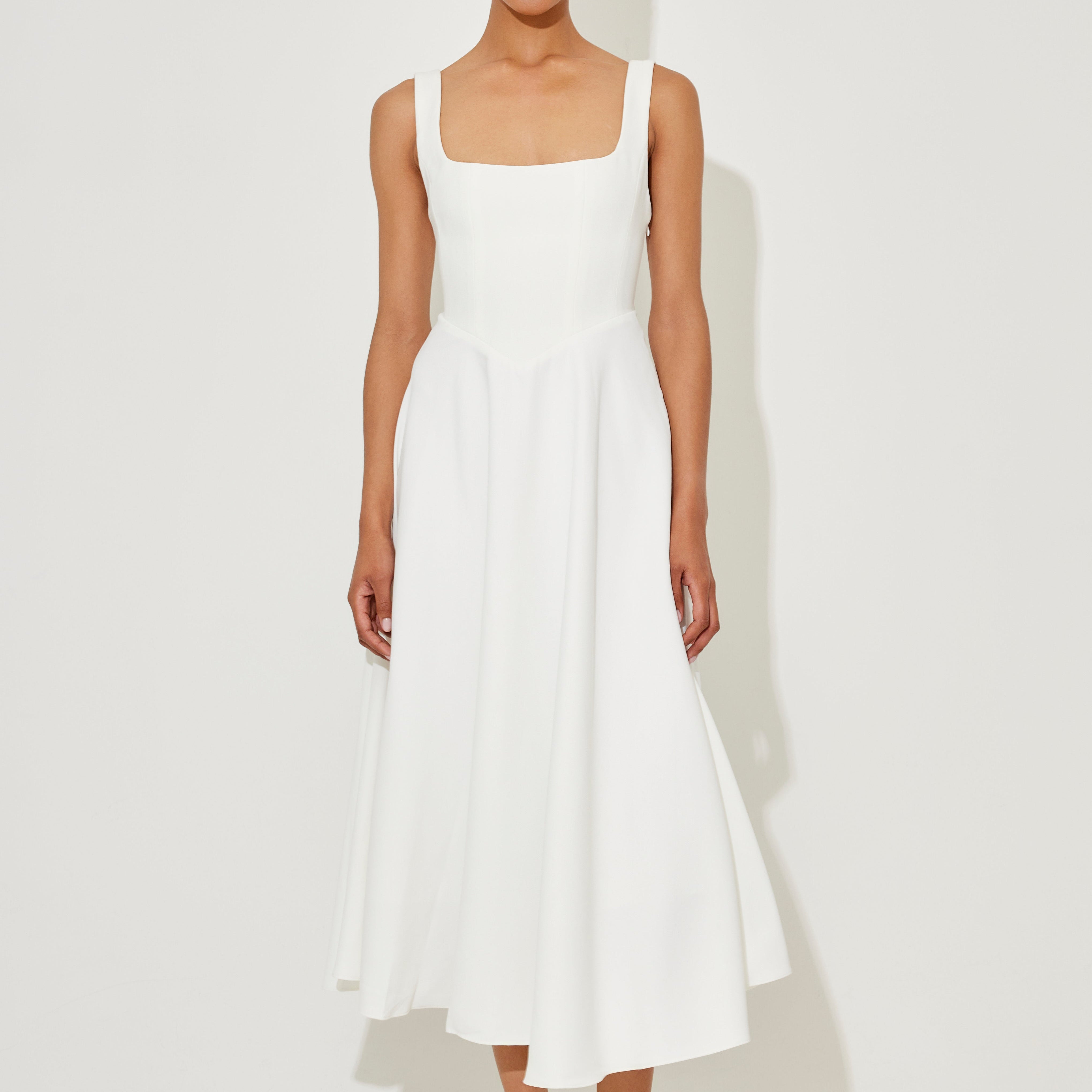 Amelia – Rochie Midi Fluidă de Damă Elegantă