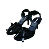 Fairy Talks black suede sandals