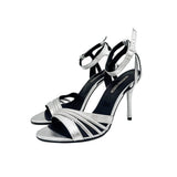 Keep in Touch silver leather sandals