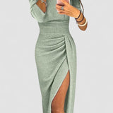 Azja – Rochie Elegantă de Damă Off-Shoulder Croi Ajustat Evenimente