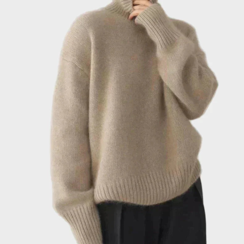 Diana - Pulover Tricotat Cu Guler înalt