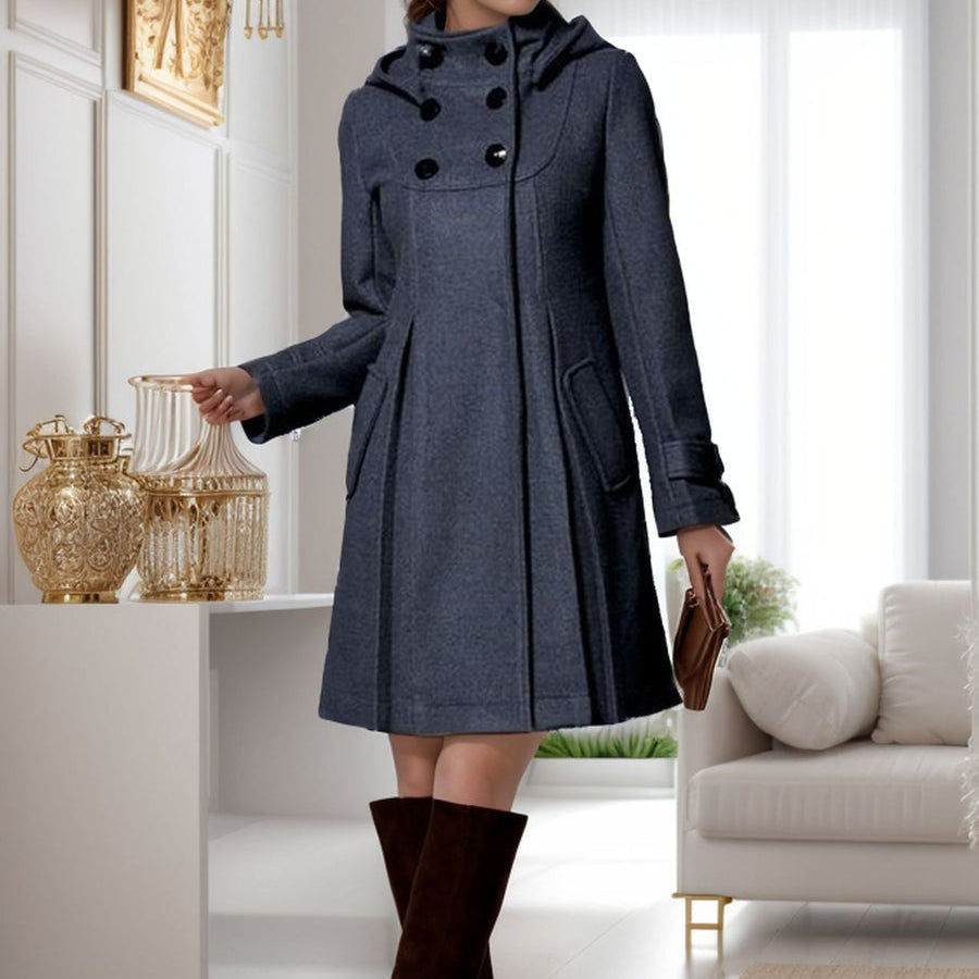 Claire – Palton Elegant de Damă cu Croi Lejer din Bumbac și Poliester