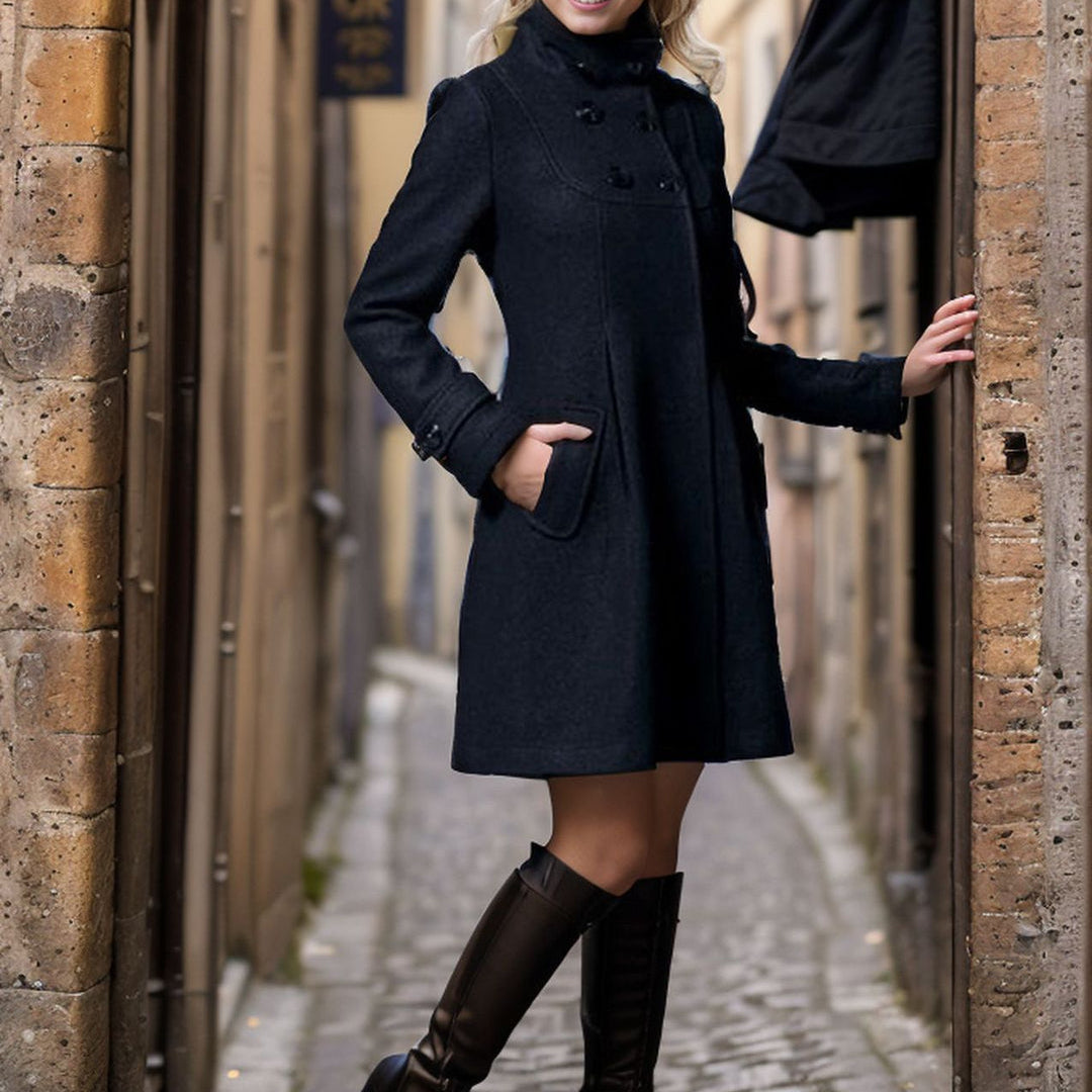 Claire – Palton Elegant de Damă cu Croi Lejer din Bumbac și Poliester