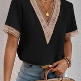 Davina | Bluză elegantă cu accente din dantelă rafinată