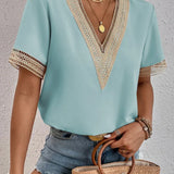 Davina | Bluză elegantă cu accente din dantelă rafinată