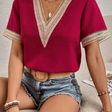 Davina | Bluză elegantă cu accente din dantelă rafinată