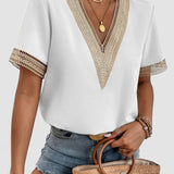 Davina | Bluză elegantă cu accente din dantelă rafinată