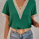 Davina | Bluză elegantă cu accente din dantelă rafinată