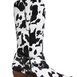 Vale – Botine Cowboy din Piele Animal Print pentru Damă