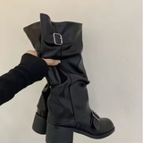 Debra – Botine de Damă din Piele cu Platformă și Curele