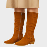 Doina - Cizme elegante din piele întoarsă