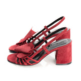 Spell in love red suede sandals