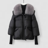 Valine – Geacă Femei Elegantă cu Guler din Blană Sintetică