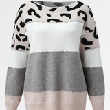 Camelia - Pulover elegant cu imprimeu leopard