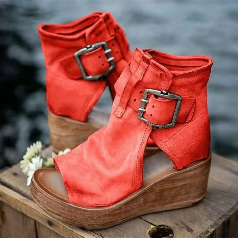 Roselle – Botine de Damă din Suede cu Catarame Vintage
