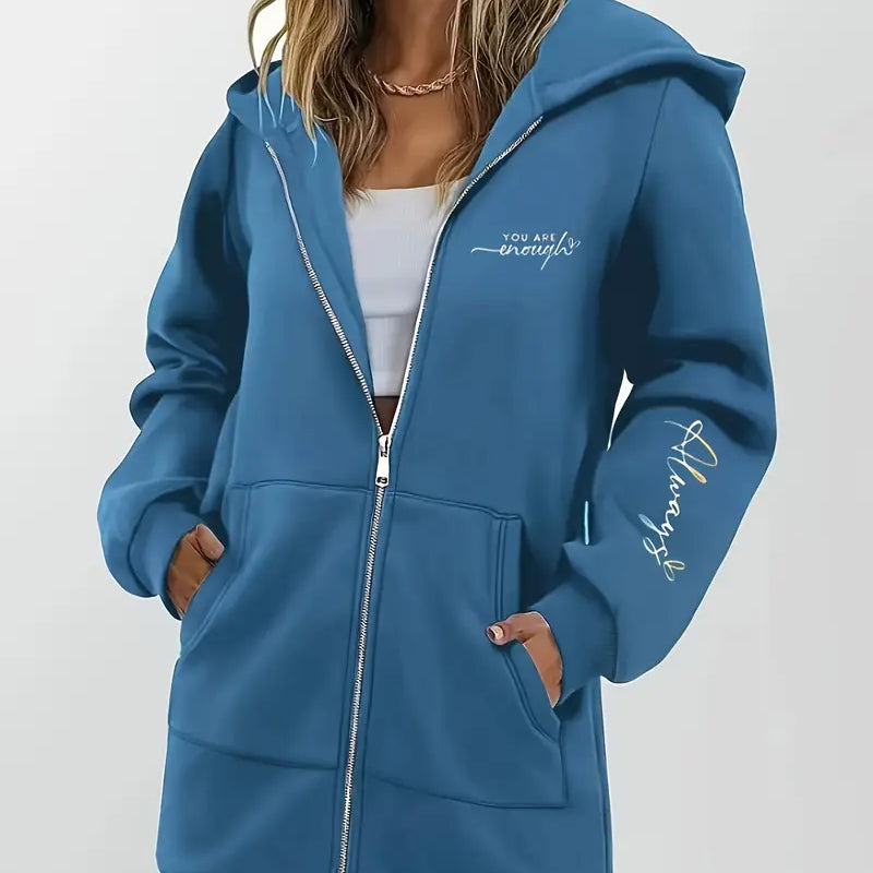 Angeleen - Jachetă Cu Glugă Si Fermoar