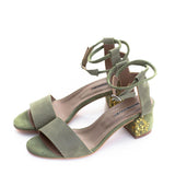 Lily of the Valley olive nubuck sandals