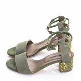 Lily of the Valley olive nubuck sandals