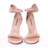 Back to Bow nude suede sandals
