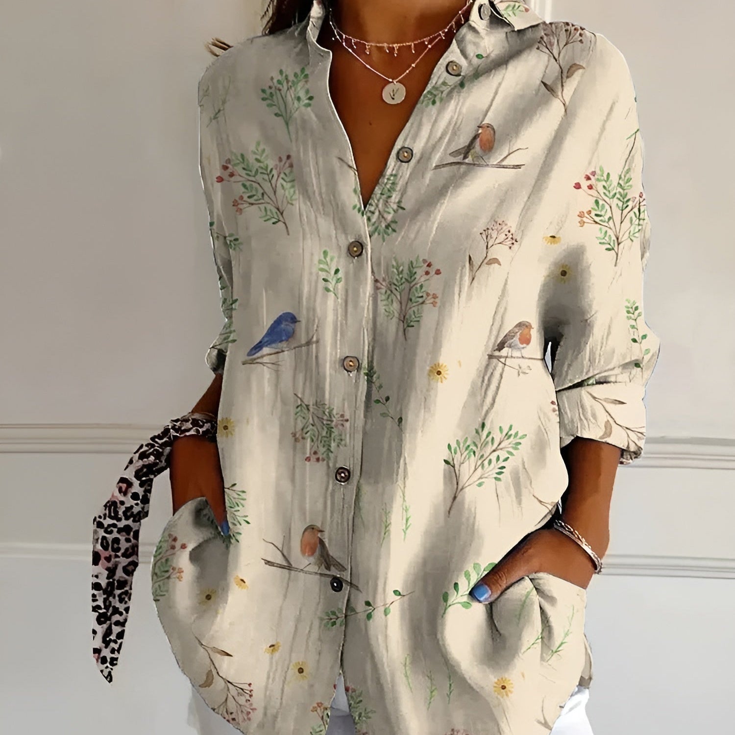 Avril | Bluză elegantă cu imprimeuri amuzante